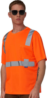 Safety Shirt,High Visibility Work T Shirt Long Short Sleeve Class 3 (XS-6XL)